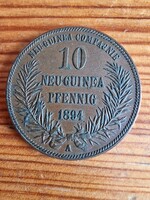 Neu Guinea 10 pfennig 1894 A ritka