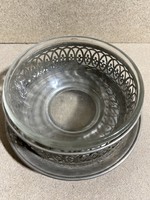 Alpakka asztalközép, kináló, 21 x 12 cm-es nagyságú.2910