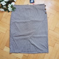 Új, 44-es/XL-es tyúklábmintás ceruza szoknya, midi szoknya