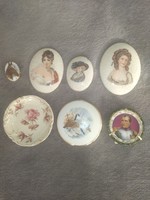 8 darab Gyönyörű régi porcelán képek stb Altenburg, Limoges Napóleon