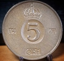 Svédország 5 öre 1961 "TS" verdejel 02D4