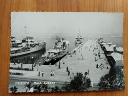 Olaszország, Trieste, kikötő, hajók, postatiszta