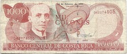 1000 colon colones 1999 Costa Rica