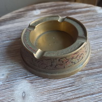 Csodaszép régi réz hamutartó (11x3,3 cm)