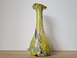 Muránói (jellegű) vidám színes art glass váza