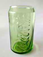 RETRO VILÁGOS ZÖLD COCA COLA ÜVEG POHÁR,GYŰJTEMÉNYBE