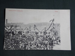 Képeslap,Pécs,Zsolnay szobor felavatási ünnep,Blancz József kiadás Pécs, 1907-