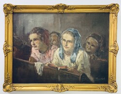 Péczely Antal (1891-1960) 70x90 cm EREDETI olajfestménye