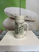 Hollóházi Jelenetes Porcelán Korsó A127