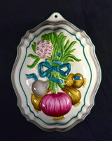 MESESZÉP " THE FRANKLIN MINT " HAGYMA MINTÁS PORCELÁN PUDINGFORMA !!!