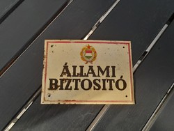 Régi Kádár címeres fém reklámtábla