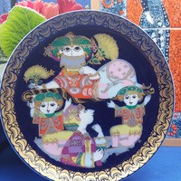 Bjorn Wiinblad Rosenthal porcelán Aladin falidísz