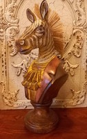 Elegáns zebra műgyanta figura/mellszobor