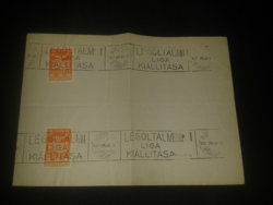 1937. Emléklap/emlékbélyegzés ( Légoltalmi liga kiállítása )