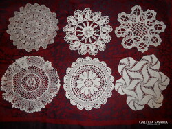 Kézi horgolású csipke terítő ( 6 db. )