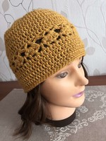 Mustár beanie sapka
