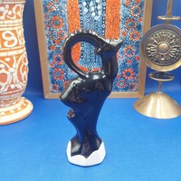 Retro  kerámia  Zerge, kos figura