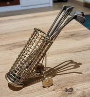 Antik Golf ütő készlet asztali dísz