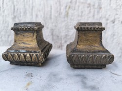 Antik Biedermeier Empire bronz bútor dísz làb vagy oszlop végződé