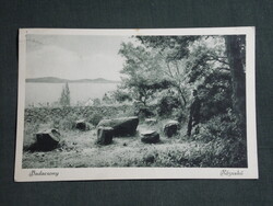 Képeslap,Badacsony,Rózsakő látkép,részlet,Szövetkezet kiadás Badacsonytomaj ,1925-    ,zöld,