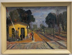 Farkas Lajos (1919-1998) EREDETI 56x76 cm olajfestménye