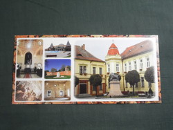 Képeslap,Szigetvár,mozaik,templom,fürdő,vár,Zrínyi tér,Oroszlán szobor látkép,részlet,2000-