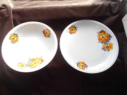 Alföldi   porcelán lapos+ mély  tányér együtt-dáliás minta