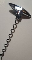 Króm fém designer dugóhúzó 15 cm.( tömör )