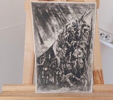 (K) Herpai Zoltán rézkarc  25x33 cm 1.