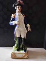 La Fayette katona porcelán szobor Scheibe-Alsbach, hibával