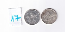 :200 Forint 1992 2 db egyben 17