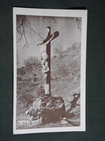 Képeslap,Máriagyüd,feszület,Jubileumi kereszt látkép,részlet,1957-   ,barna,