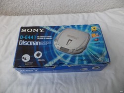 SONY D-E441 discman, dobozzal, füles vezérlővel (4090)