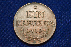 Ein kreuzer (Egy krajcár) 1816 A