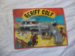 Seriff Colt retro trafik játék, ÚJ (4254)