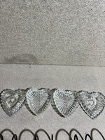 Üveg bonbonierek párban, 10 x 10 cm-es nagyságúak. 3314