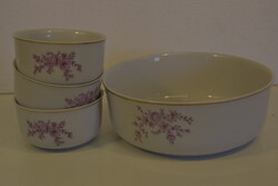 Hollóházi kompótos porcelán étkészlet A161