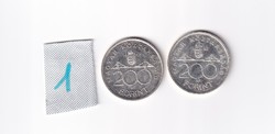 200 Forint 1992 2 db egyben 01