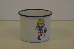 Retro zománcozott fém bögre A150