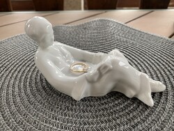 Ritka Aquincumi olvasó lány porcelán figura