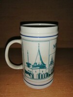 Hollóházi porcelán Miskolc Avas Lillafüred Diósgyőr feliratos korsó (27/d)