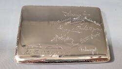 Ritka, Antik ezüst cigaretta doboz, cigarettatálca 131 g