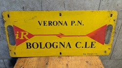 Verona - Bologna vonatos lemeztábla