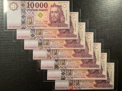 ***  Nagyon alacsony egyforma sorszámma 10000 forintos sor 2015 ***