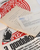 Öveges professzor kézirat és különleges Gondolkodás iskolája plakát gyűjtemény !!