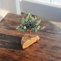 Aventurin bonsai, Drágakő ékszerfa, szerencsefa, életfa, pénzfa, kristályfa aventurin kövekből fa