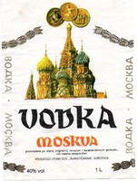 Italcímke: Vodka, Moskva.