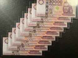 *** Nagyon alacsony egyforma sorszámmal 10000 forintos sor 2014 ***