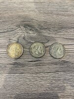 Ezüst Kossuth 5 Ft 1947 3 db V0