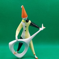 Hanzély Jenő Aquincum Gitározó bohóc figura